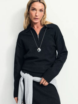 Джемпер поло с молнией / Zarina