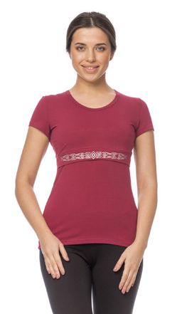 Футболка для кормящих мам с принтом, бордо - Knitka wear фото 2
