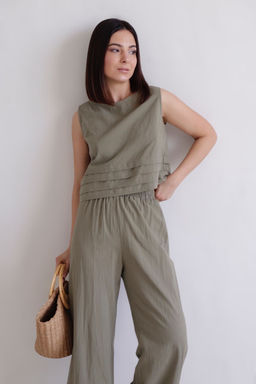 Martichelli Костюм брючный хлопковый хаки  фото 6