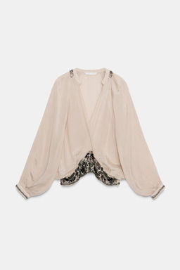 ZW COLLECTION BEADED SASH BLOUSE