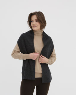 Шарф кашемировый антрацит