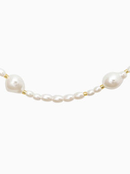 Чокер "Морской мир" жемчуг барочный, цвет белый в золоте