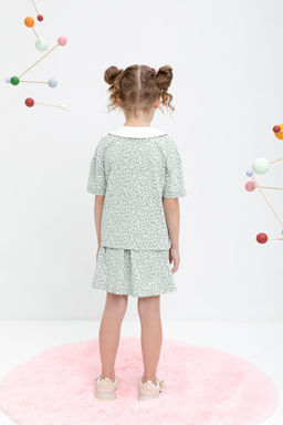 Crockid _ КР 7138/холодная мята,листья к477 юбка для дев  фото 3