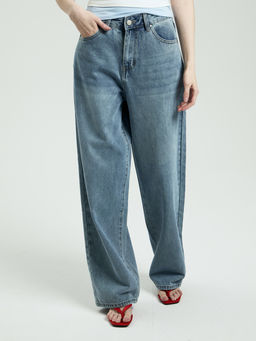 DESIMALL Женские Джинсы BAGGY