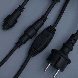 Гирлянда «Занавес» 2×6 м, IP65, УМС, тёмная каучуковая нить, 1000 LED, свечение белое, 220 В