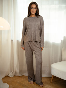 Пижама женская Indefini из рами серый