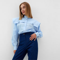 Джинсы женские слим MINAKU: Jeans Collection, размер 42, синие