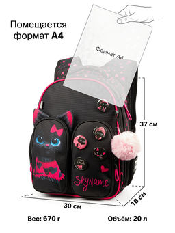 Рюкзак SkyName set-R9-15 + мешок для обуви, папка, пенал, кошелек, бейдж, канц. наб, брелок , значки  фото 13