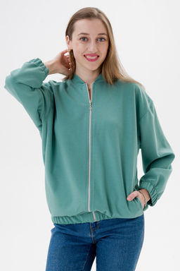 Бомбер из коттон фита мята - Амадэль фото 10