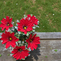 Искусственные цветы Buro герберы букет 6 голов высота 45 см