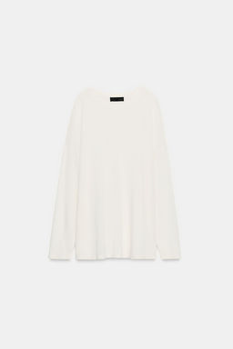 JERSEY OVERSIZE PUNTO FINO / Blanco - Zara фото 6