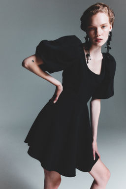 Vestido con mangas globo - H&m фото 3