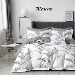 Комплект постельного белья Вираж, САТИН ЭЛИТ евро - День и ночь фото 4