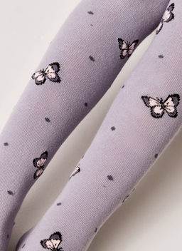 БРЕСТСКИЕ 3280 SCHOOL КОЛГОТКИ ДЕТСКИЕ (рисунок) СЕРО-СИРЕНЕВЫЙ - Conte elegant фото 2