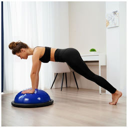 Полусфера BOSU гимнастическая, с насосом, 55х25 см, цвет синий - Simaland фото 8