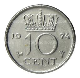 10 центов 1974 года Нидерланды