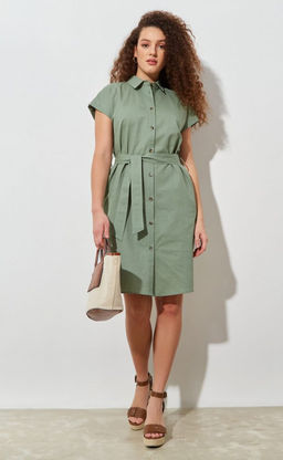 Платье F212-0322-1 khaki - Fine joyce фото 2