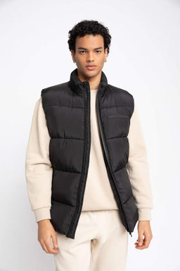 Надувной жилет Slim Fit с высоким воротником Надувной жилет - Defacto фото 6