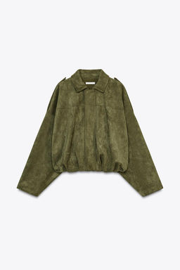 SUEDE EFFECT BOMBER JACKET - Zara фото 17