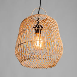 Светильник потолочный из ротанга «Арис», 1×120 Вт, Е27, 30×30×30 см