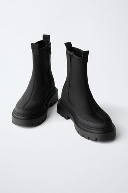 WATER-REPELLENT SOCK-STYLE ANKLE BOOTS - Zara фото 3