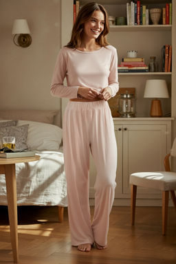 Trendyolmilla Siyah Viskon Orme Pijama Tak?m? TWOAW21AU0034 фото 6