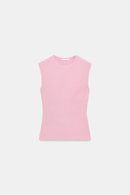 CAMISETA MANGA SISA / Rosa empolvado - Zara фото 4