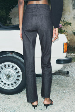 ZW COLLECTION SLIM FIT MID-RISE JEANS - Zara фото 4