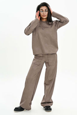 Свитшот из мягкой эко замши