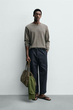 PANTAL?N FLUIDO STRAIGHT FIT / Marino