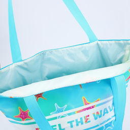 Сумка женская пляжная Feel the wave, 39х32 см, голубая - Nazamok фото 6