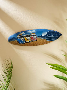 Панно «Доска для сёрфа Три Сплитти», дерево, 40×11 см