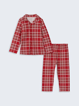 Polo Yaka Uzun Kollu K?z Bebek Pijama Tak?m