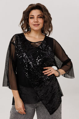 Блуза ANELLI 1781 черный авантюрин  фото 6