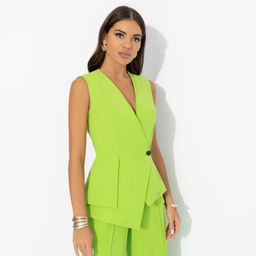 Жилет приталенный, Стильный лидер (лайм) - Charutti фото 4