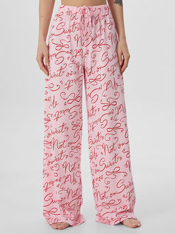 Комплект женский домашний розовый с надписями - Mark formelle фото 7