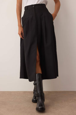 Siyah Onu Y?rtmacl? Dokuma Midi Etek TWOAW26ET00042 - Trendyolmilla фото 3