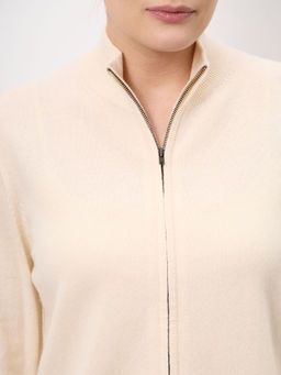 Кардиган из кашемира женский 08482 кремовый