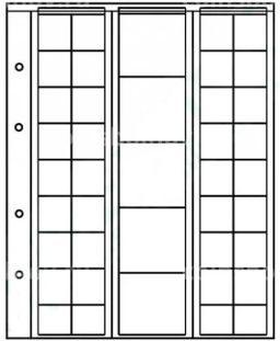 Лист для монет выдвижной на разные монеты 41 ячейка формат Оптима