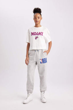 DeFactoFit Футболка с короткими рукавами и круглым вырезом NBA Miami Heat  фото 6