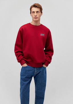 Mavi Logo Bask?l? Kapusonlu K?rm?z? Sweatshirt  фото 2