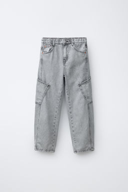 JEANS BAGGY CARGO / Gris - Zara фото 2