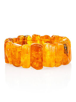 Сияющий браслет из натурального цельного янтаря Помпеи