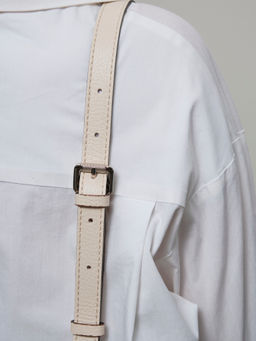 Сумка кожаная Azaro 30741 светлый крем