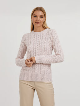 джемпер женский из хлопка с объемными косами - Glenfield фото 5