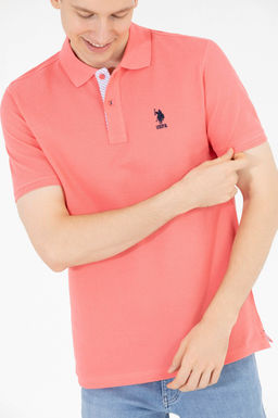 Мужская базовая футболка с воротником поло Pomegranate Blossom - U.s. polo assn фото 6