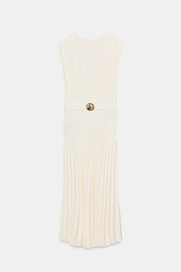 PLEATED MIDI DRESS WITH BELT - Zara фото 16