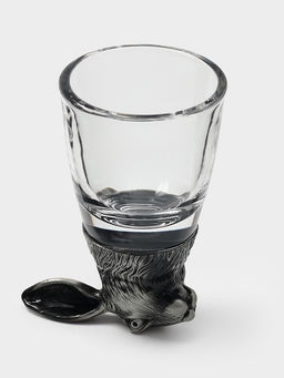 Подарочный набор рюмок-перевёртышей «Настоящему мужчине», на 3 персоны, рюмка 50 мл, стекло, металл