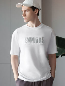 Свободная футболка с авторским принтом