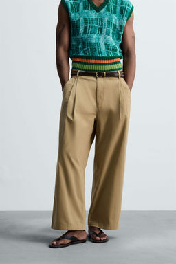 PLEATED WIDE-LEG TROUSERS - Zara фото 2